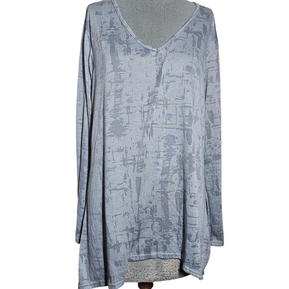 Gray Made in the US V Neck Tee Size 2X - Picture 1 of 4